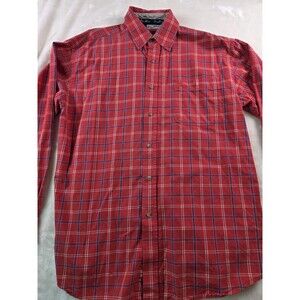 Wrangler George Strait XL  Red Plaid Button Up‎ Shirt